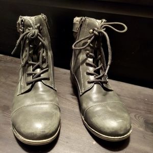 Women's Ankle Boots, olive, size 8